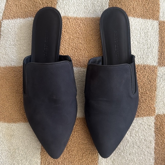 Jenni Kayne Oiled Leather Mules in Navy size 37 Womens - Picture 2 of 7